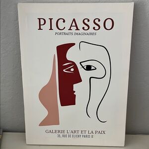 Picasso Art Print with Red and Black Design